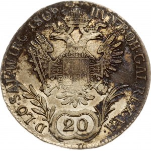 Austria 20 Kreuzer 1809 B