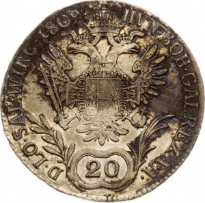 Austria 20 Kreuzer 1809 B
