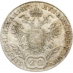 Austria 20 Kreuzer 1827 E