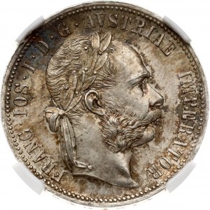 Austria 1 Fiorino 1879 NGC MS 64