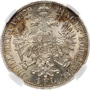 Austria 1 Fiorino 1879 NGC MS 64