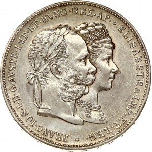 Austria 2 Gulden 1879 Silver Wedding