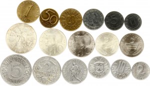 Austria 1 Groschen - 25 Schilling 1946-1972 Lot of 17 coins