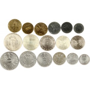 Austria 1 Groschen - 25 Schilling 1946-1972 Lotto di 17 monete