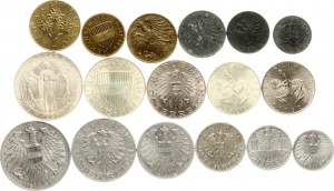 Austria 1 Groschen - 25 Schilling 1946-1972 Lot of 17 coins