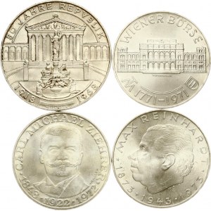 Austria 25 i 50 Schilling 1968-1973 Zestaw 4 monet