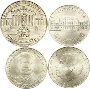 Austria 25 & 50 Schilling 1968-1973 Lot of 4 coins