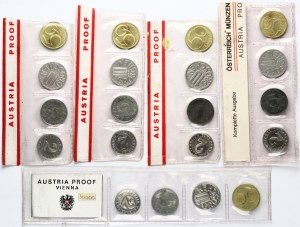 Autriche 2 - 50 Groschen 1971-1975 Set Lot de 20 pièces