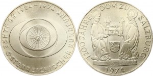 Rakousko 50 šilinků 1974 Sada 2 mincí