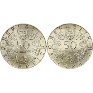 Austria 50 Schilling 1974 Lotto di 2 monete