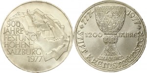 Rakousko 100 šilinků 1977 Sada 2 mincí