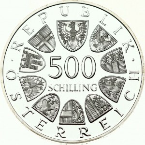 Autriche 500 Schilling 1985 40 ans de paix en Autriche