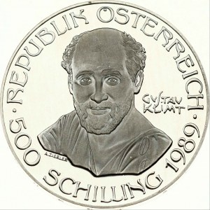Autriche 500 Schilling 1989 Gustav Klimt