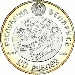 Białoruś 20 Roubles 2008 Łyżwiarstwo figurowe