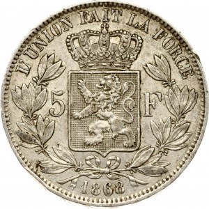 Belgium 5 Francs 1868