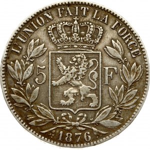 Belgium 5 Francs 1876