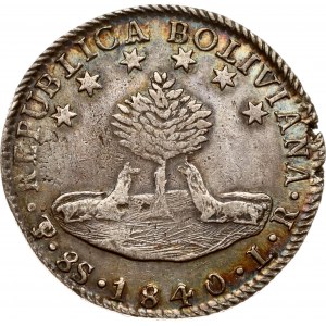Bolivia 8 Soles 1840 PTS LR