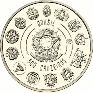 Brazylia 500 Cruzeiros 1991 Seria Iberoamerykańska