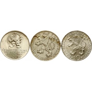 Czechoslovakia 10 & 20 Korun 1957-1972 Lot of 3 coins