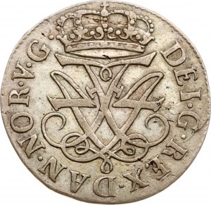 Denmark 12 Skilling 1711 CW 'TOLF' Type