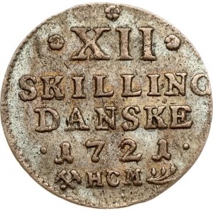 Denmark for Norway 12 Skilling 1721 HCM