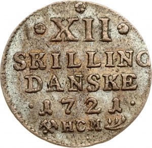 Denmark for Norway 12 Skilling 1721 HCM