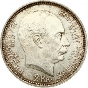 Denmark 2 Kroner 1912 VBP; AH Death of Frederik VIII