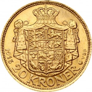 Danemark 20 couronnes 1913 VBP