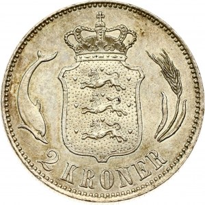 Denmark 2 Kroner 1916 VBP; AH