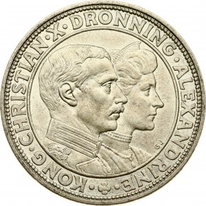 Danimarca 2 Corone 1923 HCN;GJ Nozze d'argento