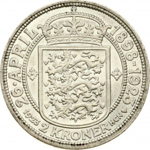 Danimarca 2 Corone 1923 HCN;GJ Nozze d'argento