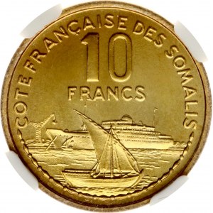 Djibouti French Somaliland 10 Francs 1965 NGC MS 68 TOP POP