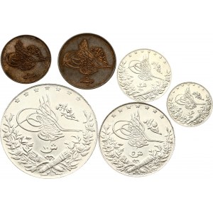 Egitto 1⁄40 Qirsh - 10 Qirsh 1327 (1910) - 1327 (1913) Lotto di 6 monete