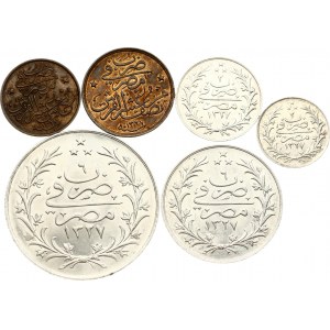 Egitto 1⁄40 Qirsh - 10 Qirsh 1327 (1910) - 1327 (1913) Lotto di 6 monete