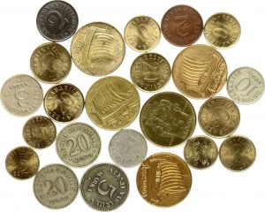 Estonsko 1-5 Marka & 1-50 Senti & 1-5 Krooni (1922-1994) Sada 23 mincí