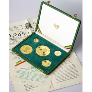 Etiopia 10 - 200 Birr 1958 (1966) 75th Birthday and 50th Jubilee of Reign of Emperor Haile Selassie I SET Lot of 5 Monet