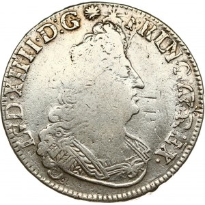 Francia 1/2 Ecu 1693 E Sovrastampato