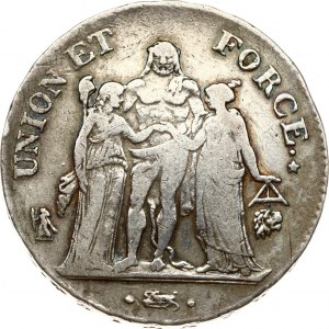 Francia 5 Franchi LAN 10 (1801-02) L