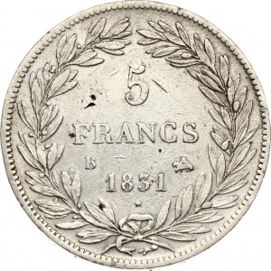 Francia 5 Franchi 1831 B