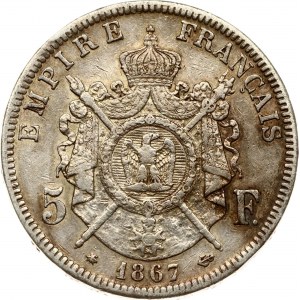 France 5 Francs 1867 A