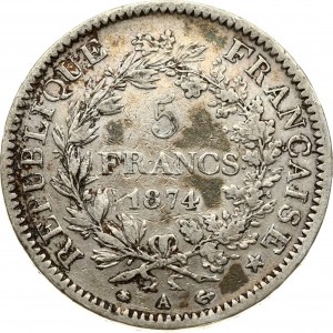 France 5 Francs 1874A