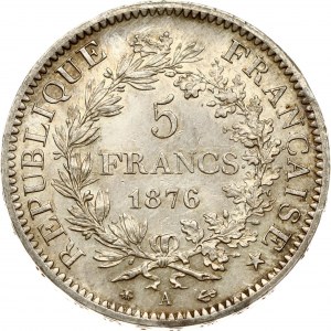 Francia 5 Franchi 1876 A
