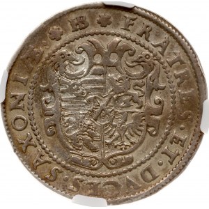 Germania Sassonia 1/2 Taler 1592 HB NGC AU DETTAGLI