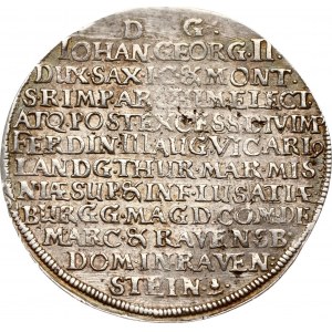 Germania Sassonia Taler 1657 Morte