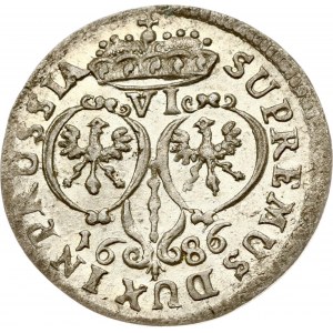 Germania Brandeburgo-Prussia 6 Groschen 1686 BA