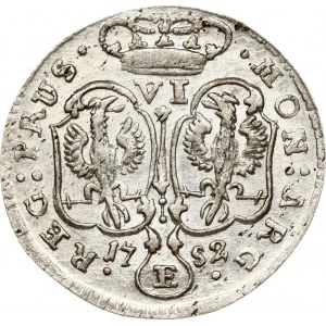 Germania Prussia 6 Groscher 1752 E S