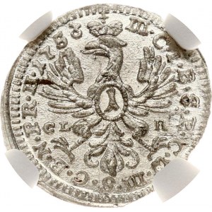 Germany Brandenburg-Bayreuth 1 Kreuzer 1753 CLR NGC MS 66 TOP POP