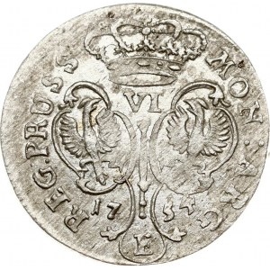 Germany Prussia 6 Groscher 1754 E