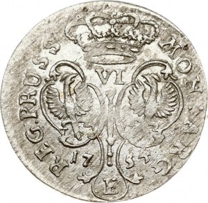 Germany Prussia 6 Groscher 1754 E