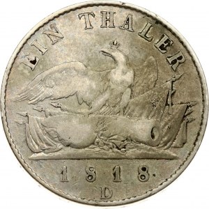Germany Prussia Taler 1818 D